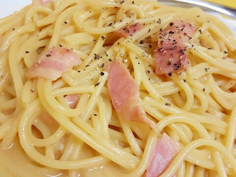 子供が大好き！ピーナッツバターとベーコンのパスタ♪